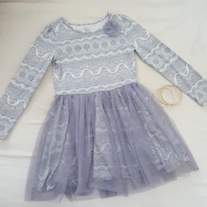 Children's Place Gray Lace Holiday Dress